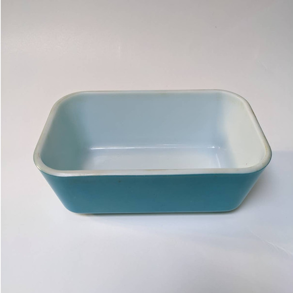 Vintage Pyrex Blue 0502 Refrigerator Dish Blue Fridgie Pyrex Dish 50s Blue Pyrex - Picture 10 of 10